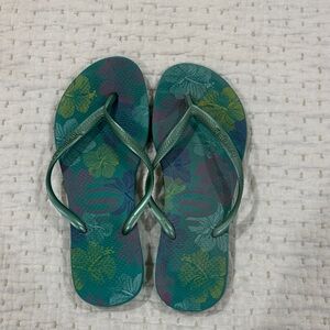 Havaianas Tropical Green Flip Flops